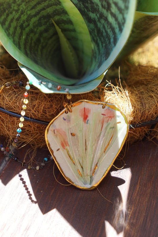 Whisper Leaf Pendant in Wearable Porcelain