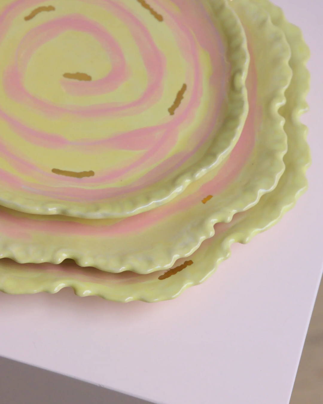 Yellow and Pink Candy Plates