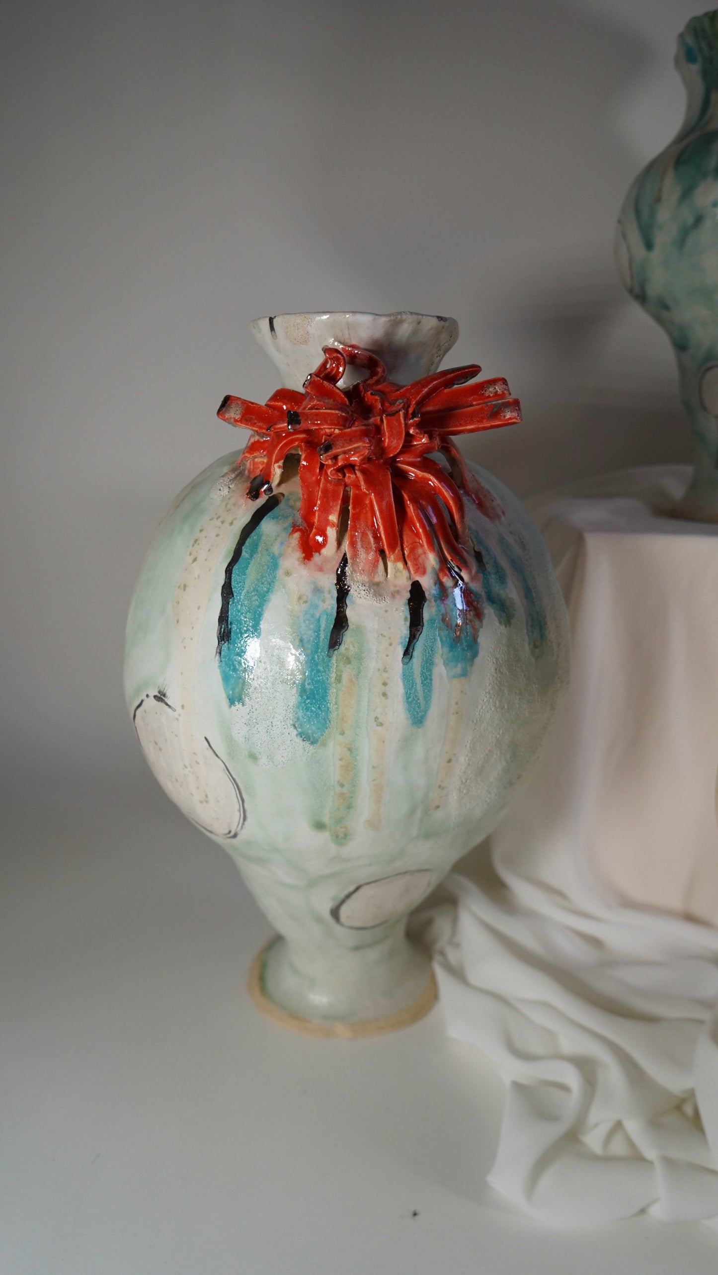 Festive Green Red OLé Vessel