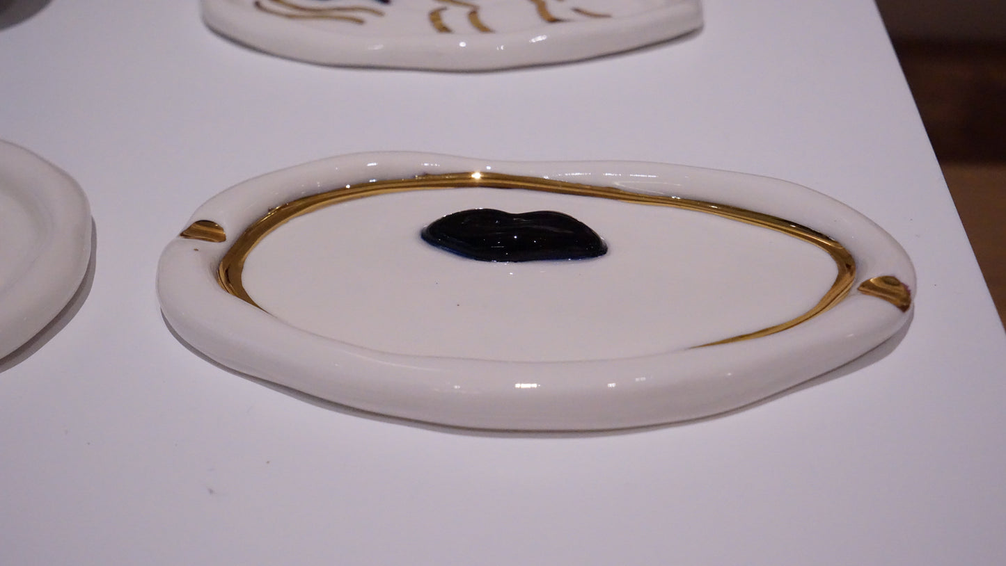 Spooky Day Ashtray in White Porcelain by Hania Jneid