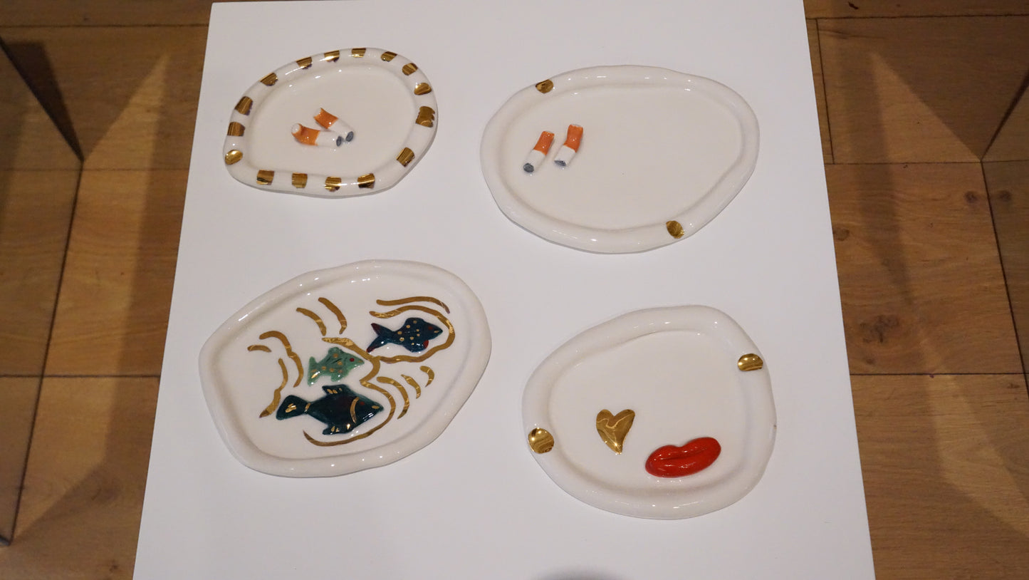 Marin Moment Ashtray in White Porcelain