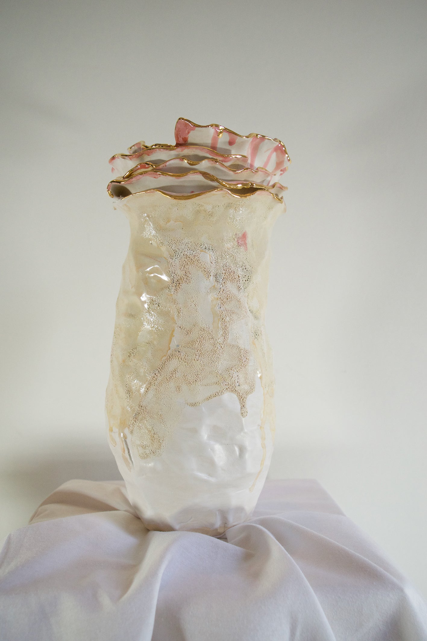 Olé Textured Coral and Beige