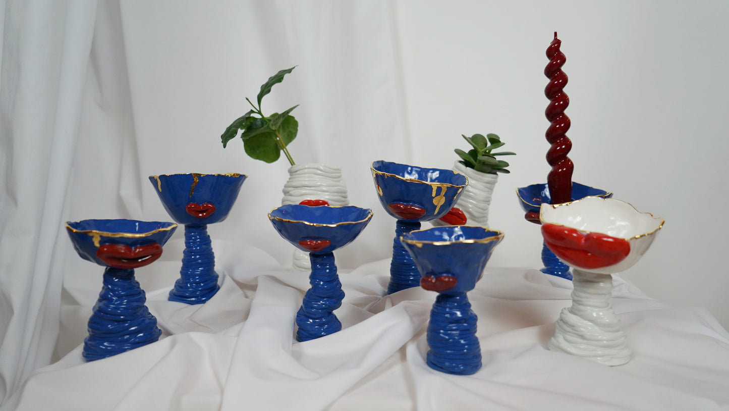 Lips Candle Holder in Porcelain