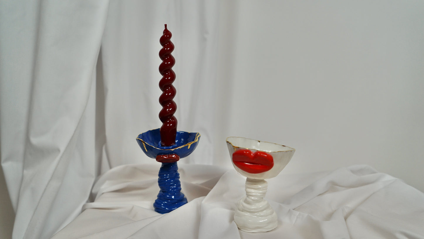 First Kiss Porcelain Candle Holder
