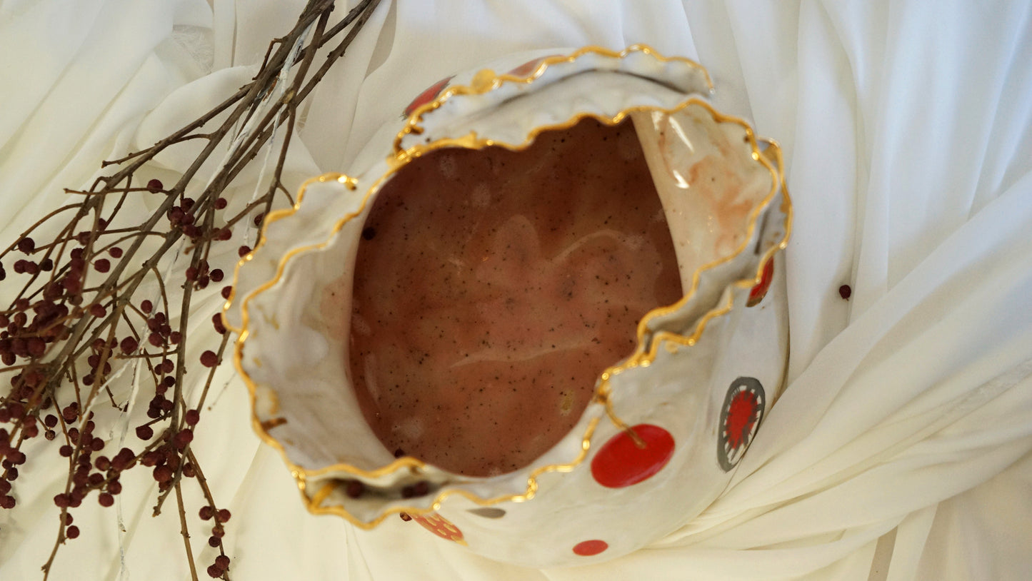 Olé Red and White Vase