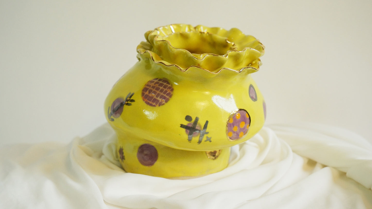 Olé Yellow and Purple Vase