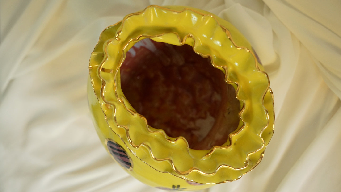 Olé Yellow and Purple Vase
