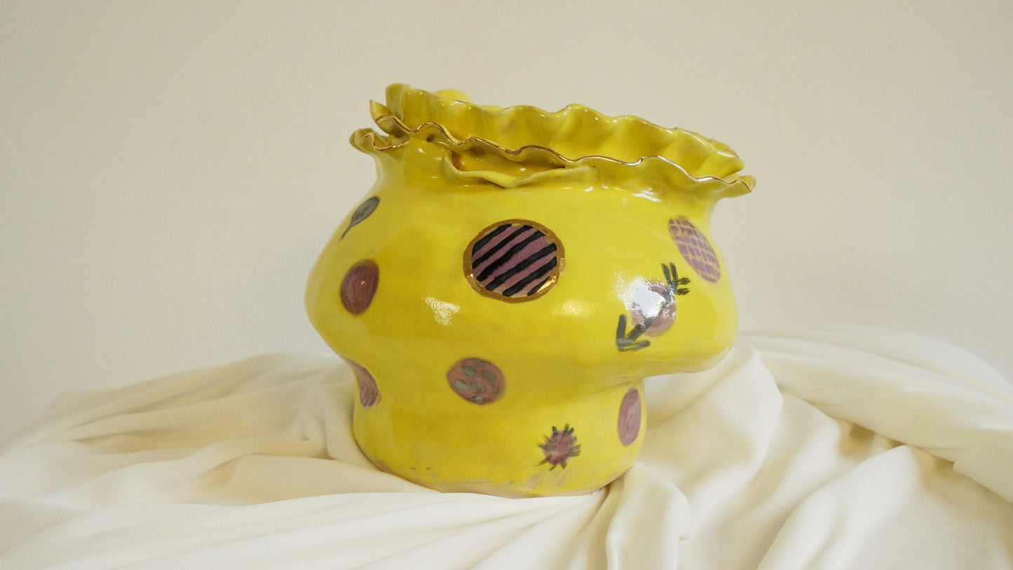 Olé Yellow and Purple Vase