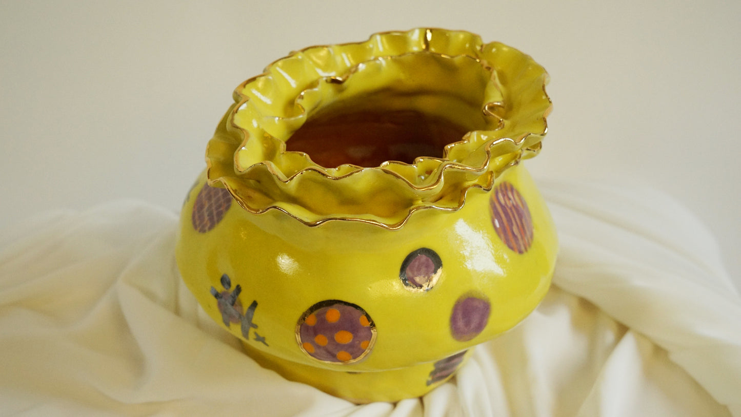 Olé Yellow and Purple Vase