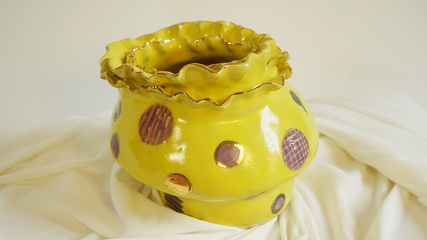 Olé Yellow and Purple Vase