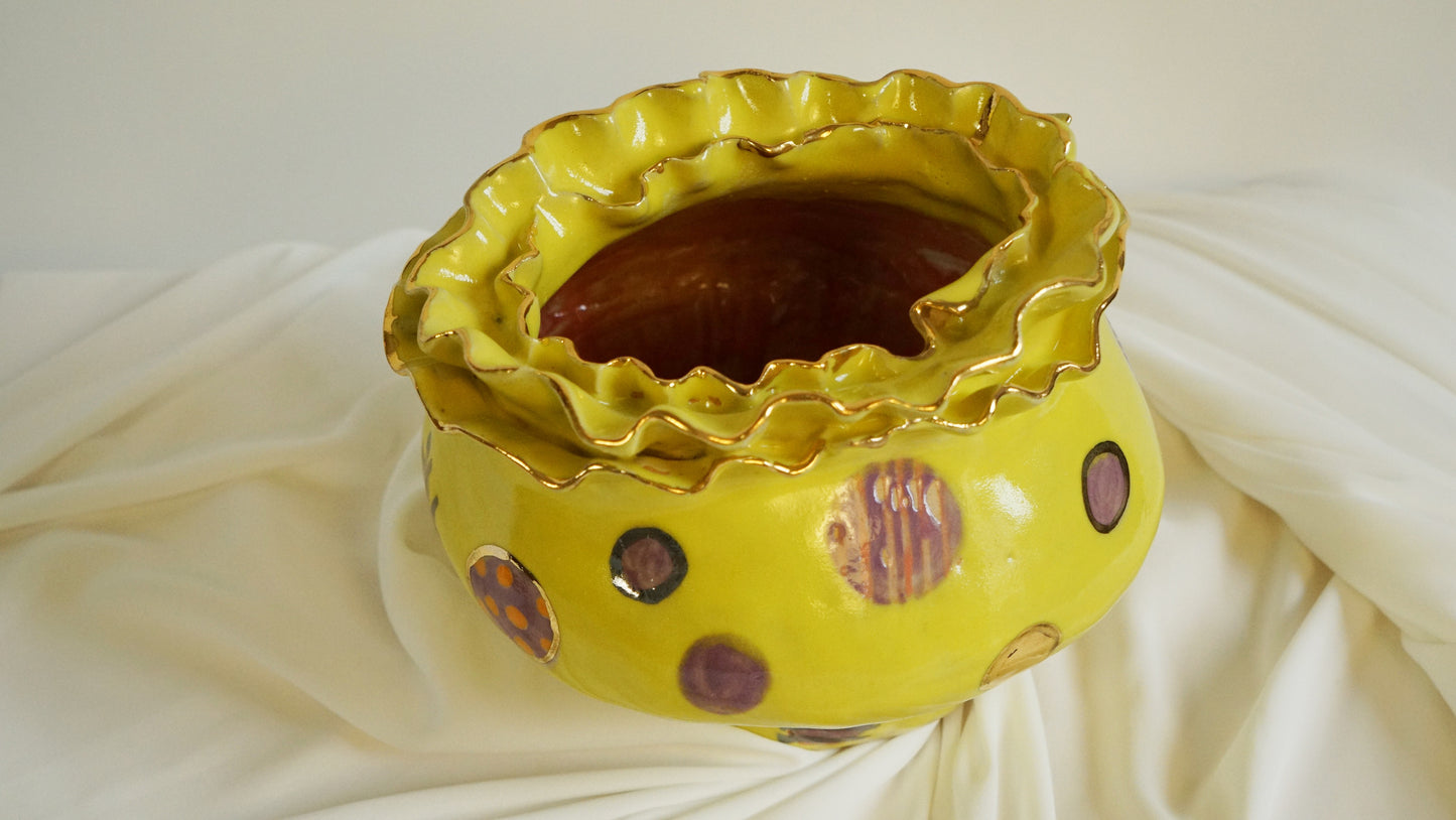 Olé Yellow and Purple Vase