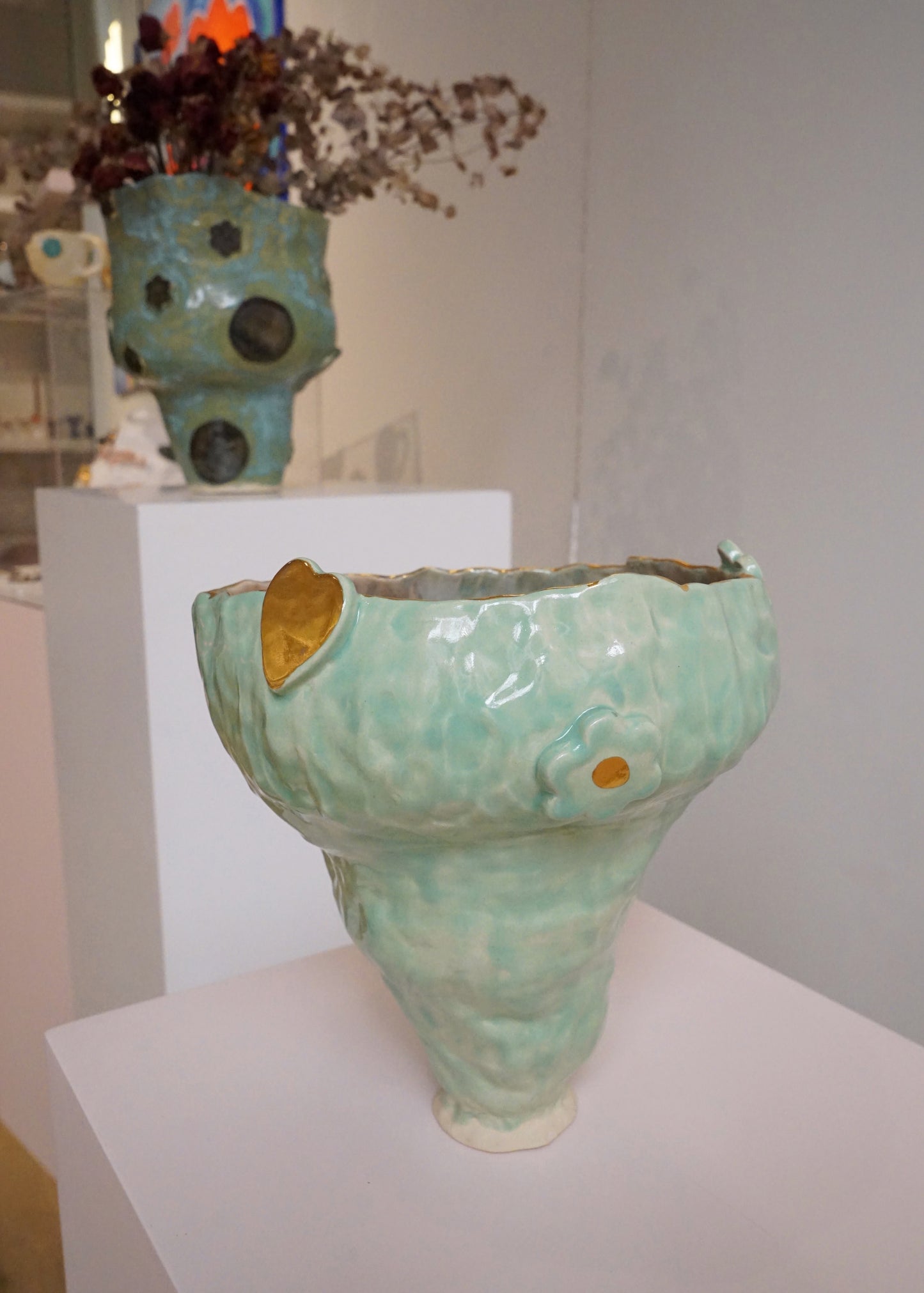 Olé Green and Gold Vase