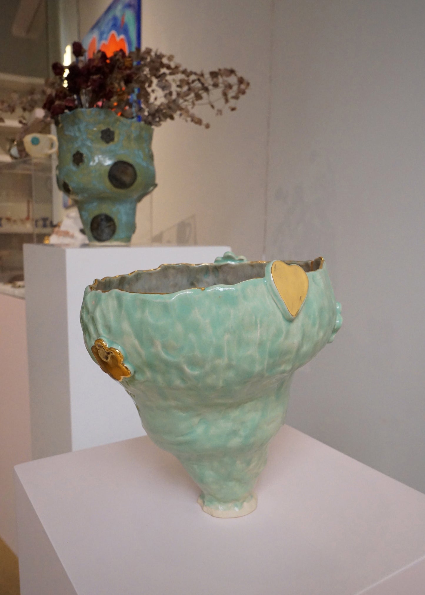 Olé Green and Gold Vase