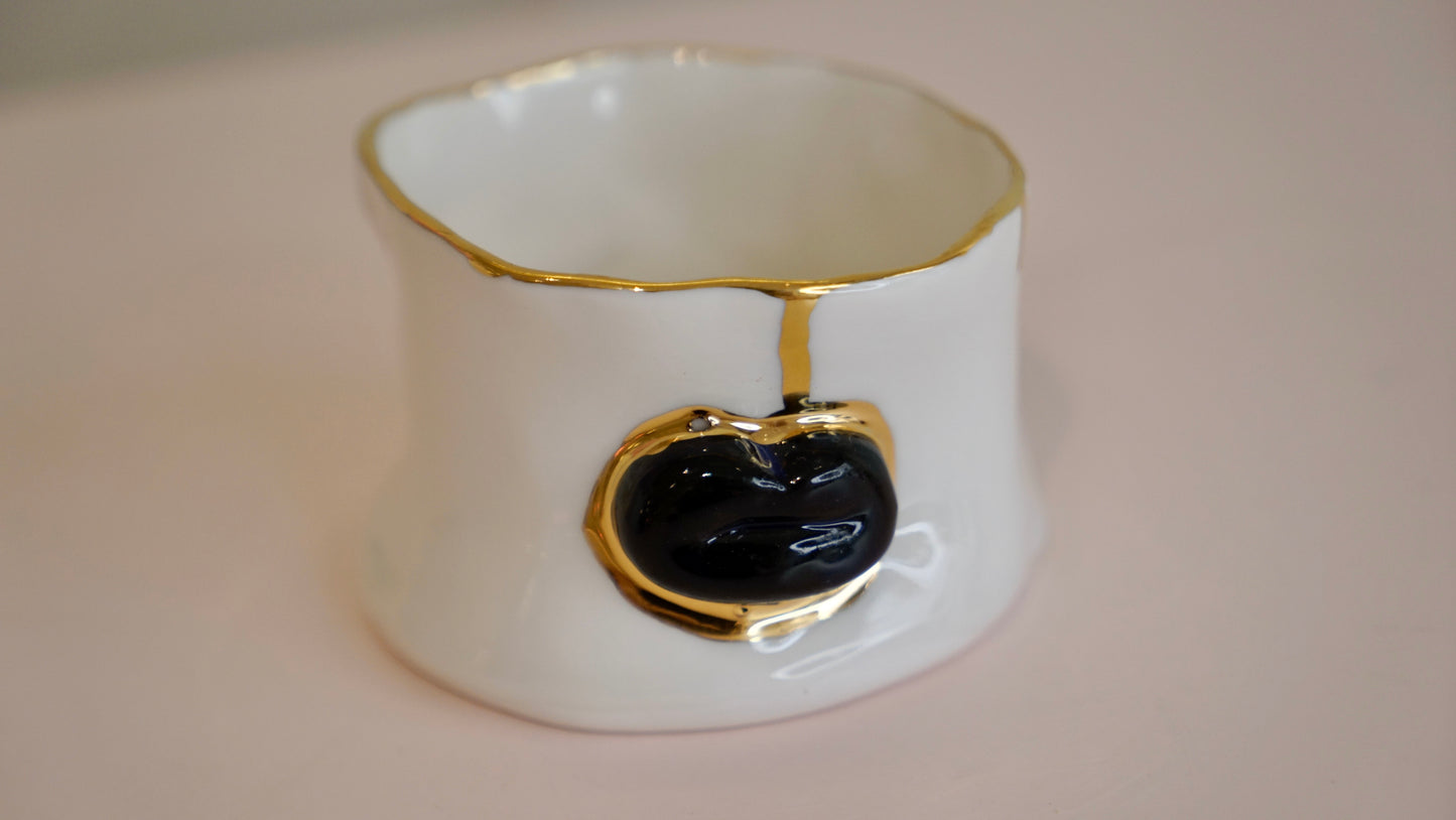 Lips Golden Secret Porcelain Candy Holder