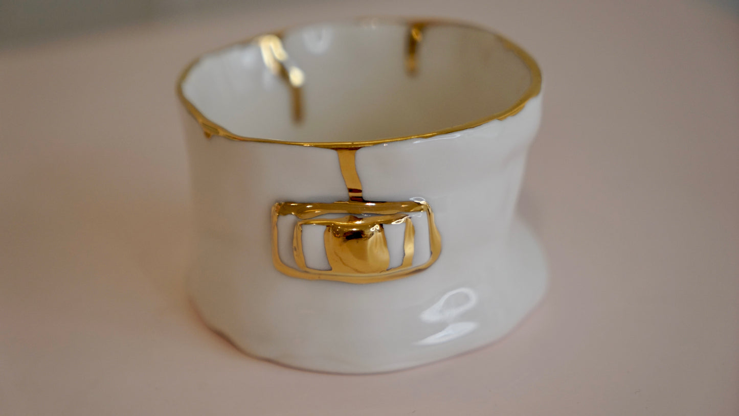 Lips Golden Secret Porcelain Candy Holder