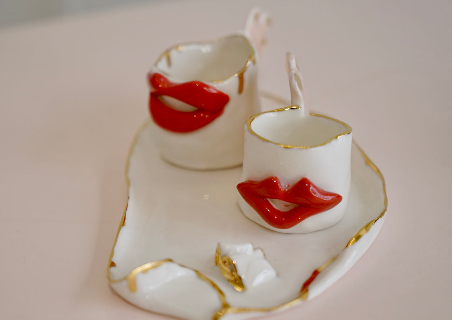 Lips Espresso Kiss Porcelain Cups