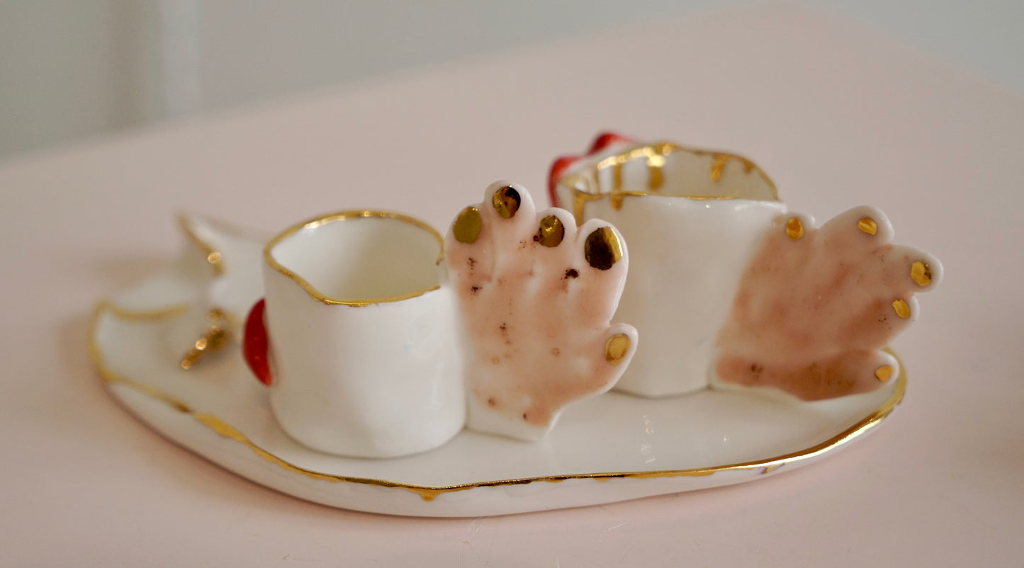 Lips Espresso Kiss Porcelain Cups