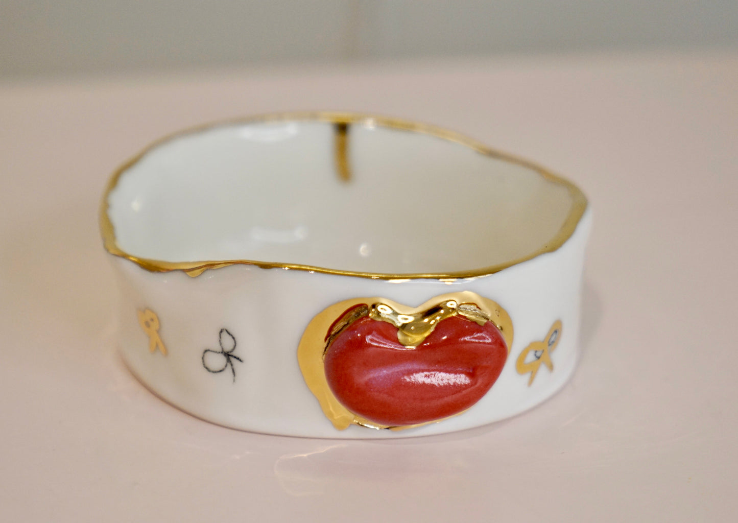 Lips Coquette's Kiss Porcelain Candy Holder