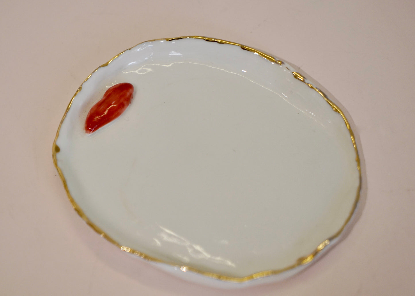 Gold Kissed Porcelain Plate