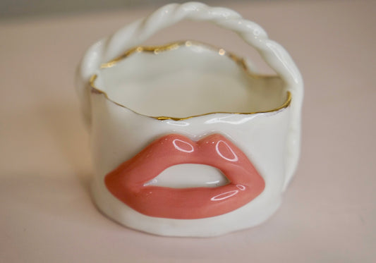 Les Lèvres Porcelain Candle Holder