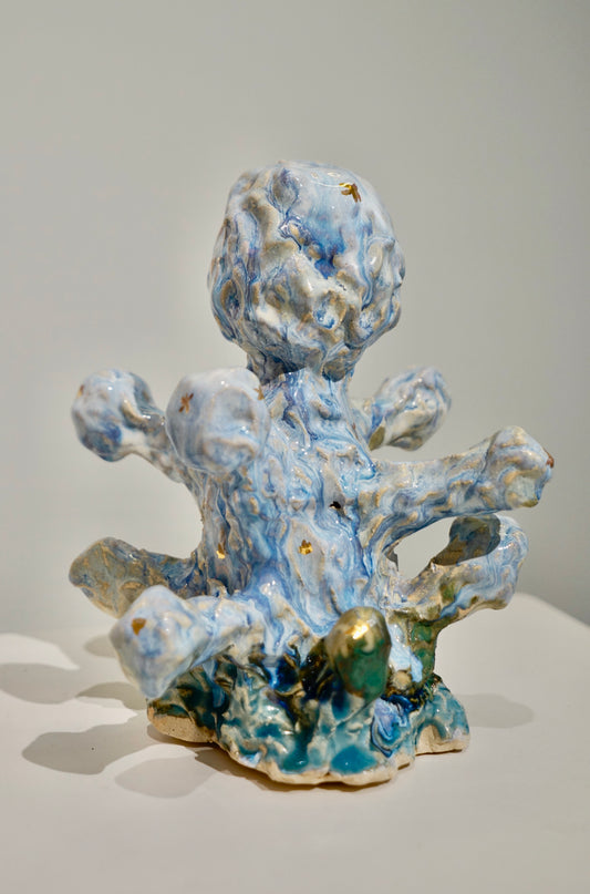 Galaxy Sculpture in Blue