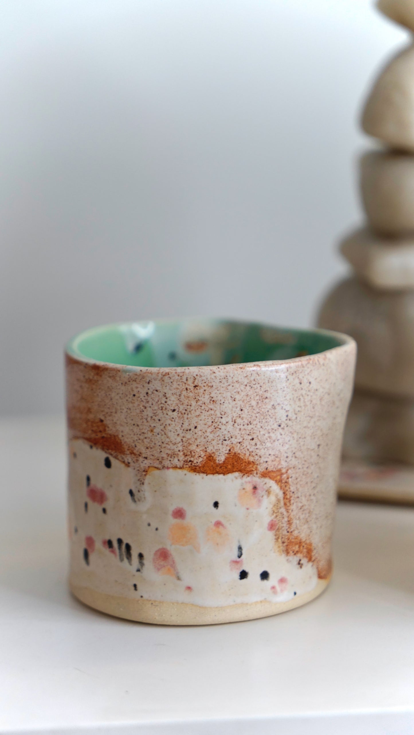 Stone Bloom Cups in Stoneware