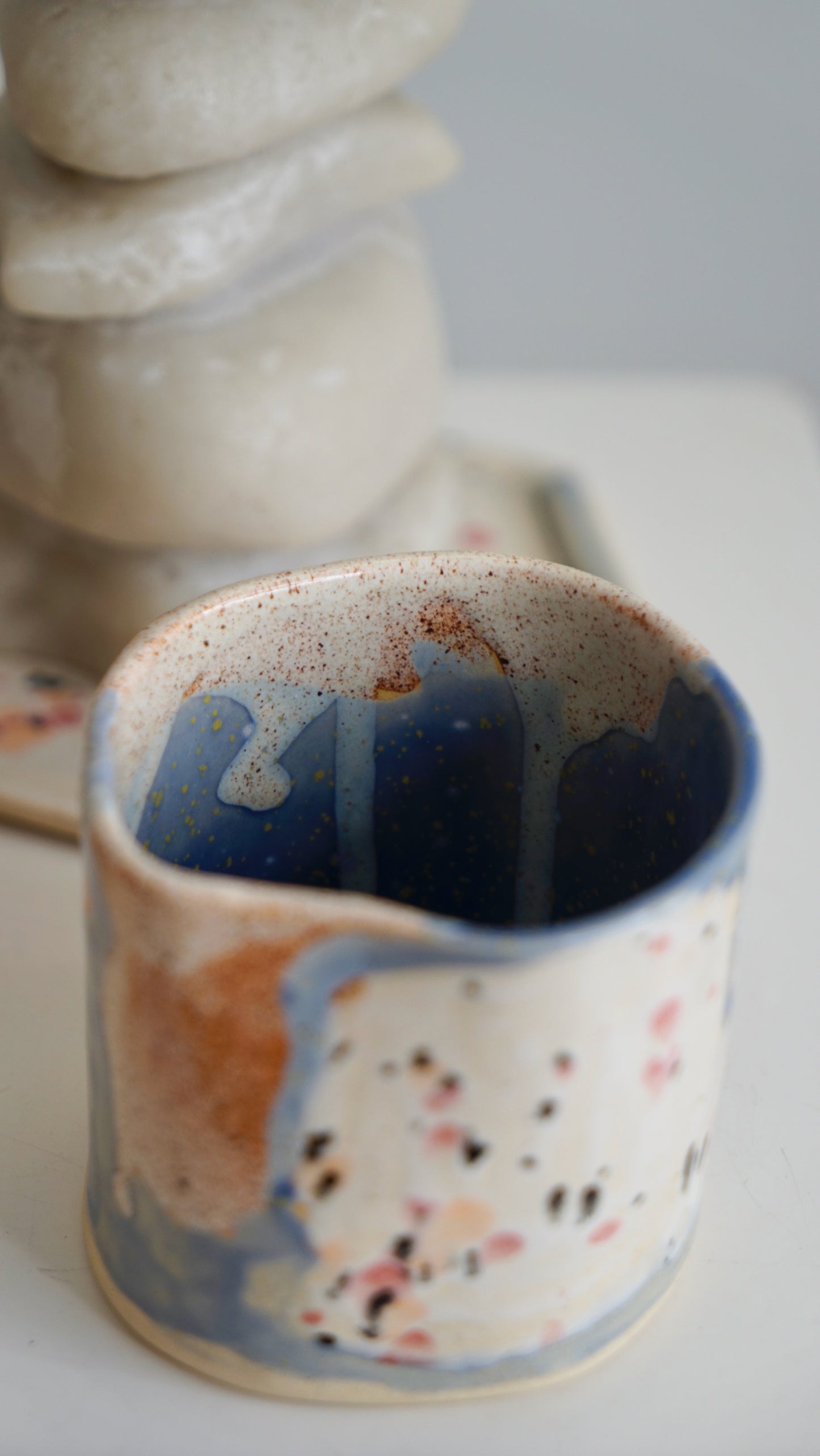 Stone Bloom Cups in Stoneware