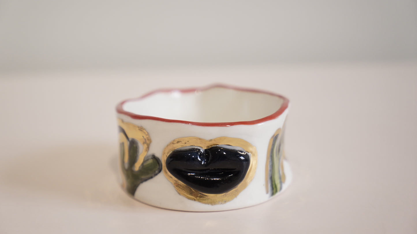 Noir Lips Porcelain Candy holder