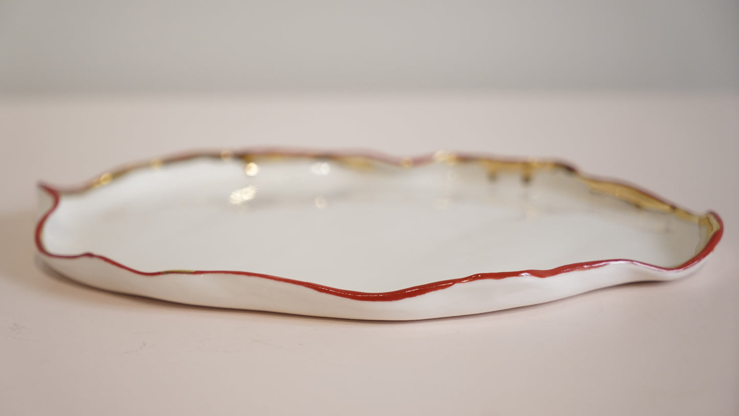 Lustre Lips Porcelain Platter