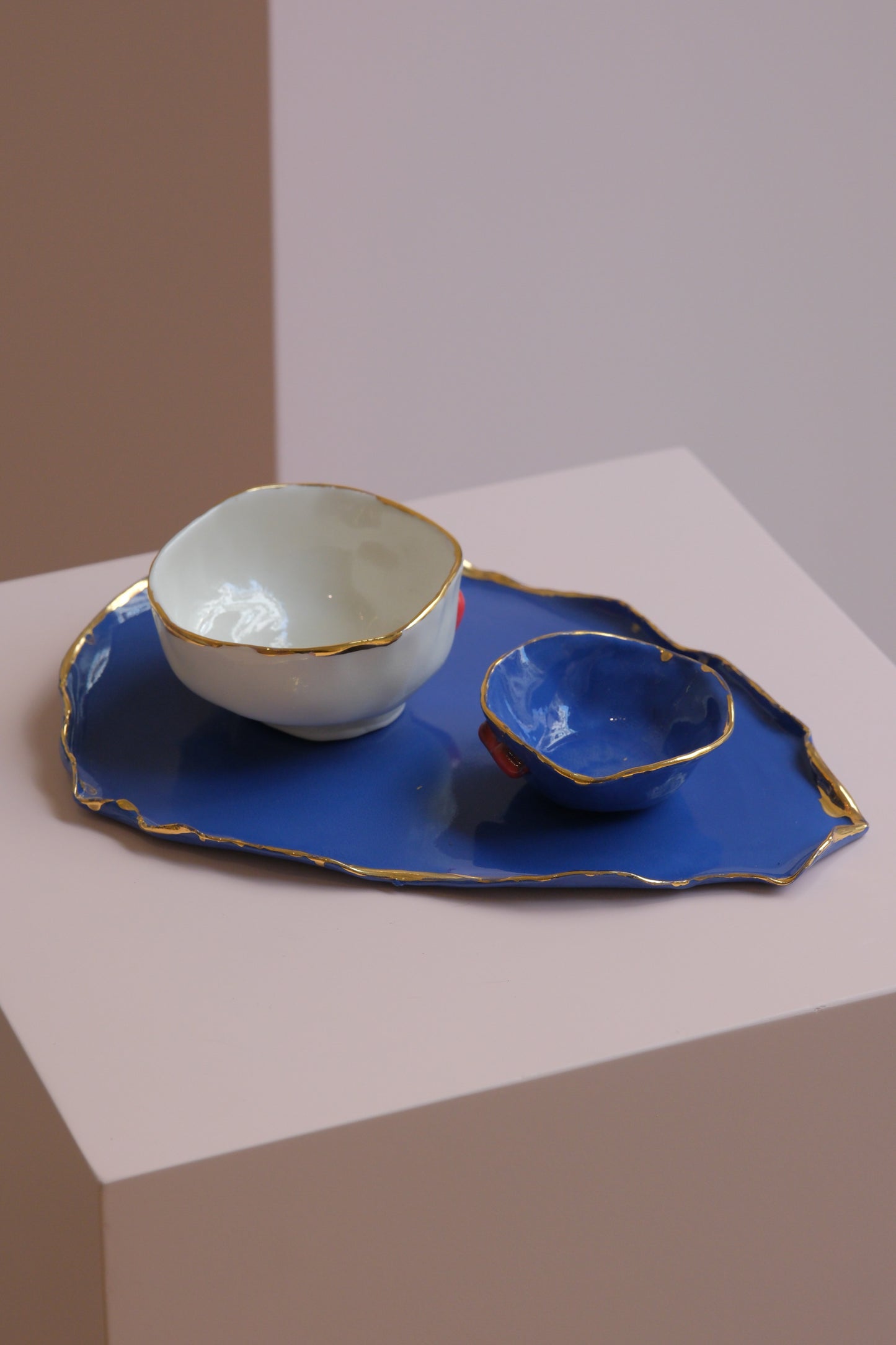 Porcelain Tray and Coffee Set