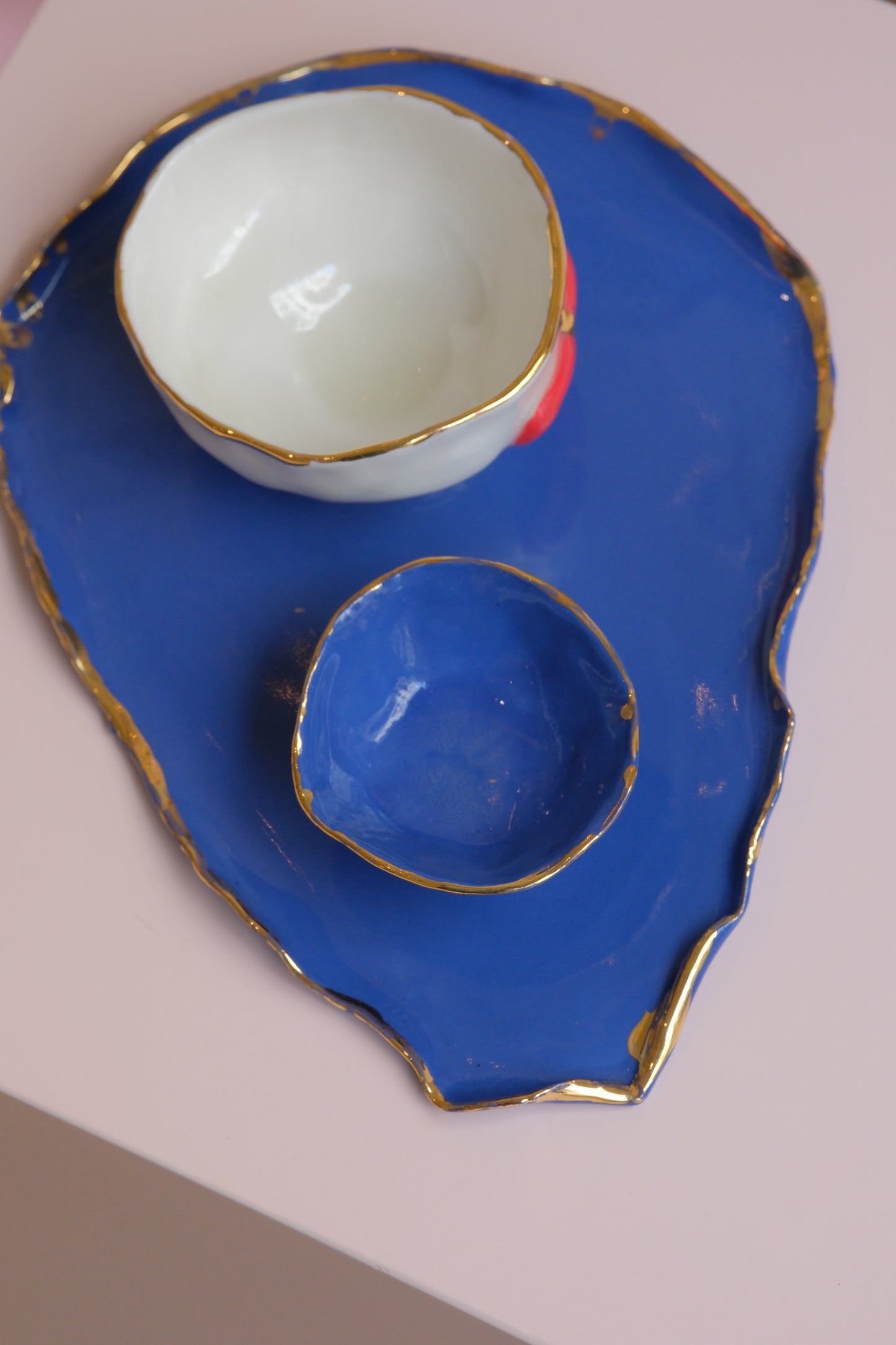 Porcelain Tray and Coffee Set