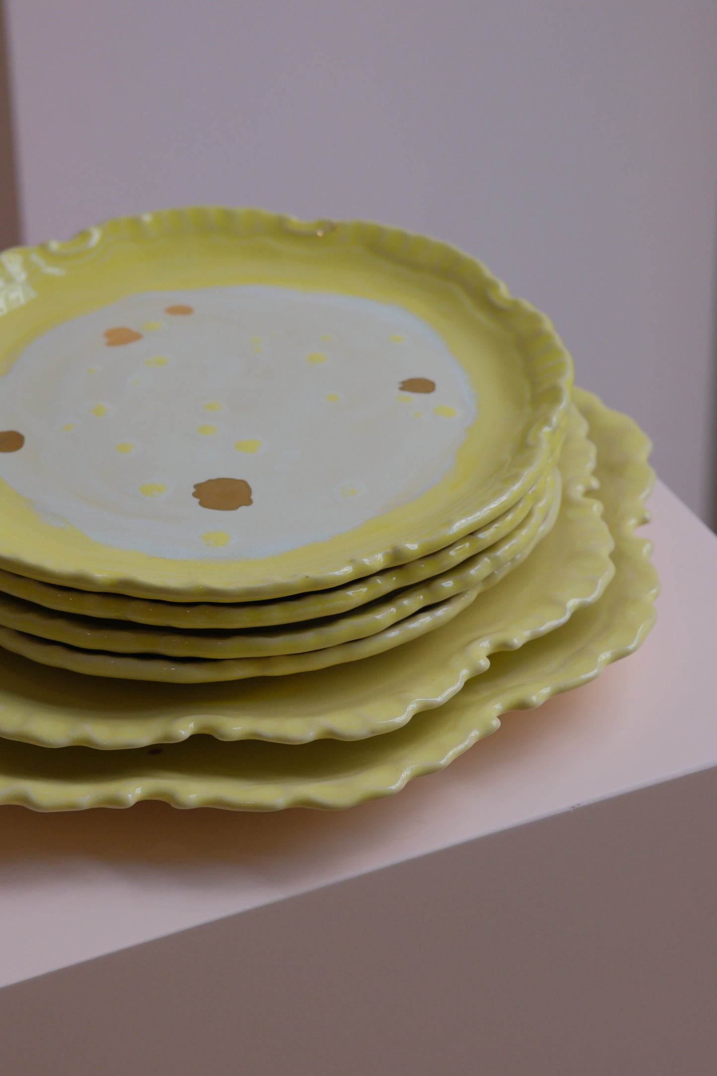Yellow Set of Dining Platers
