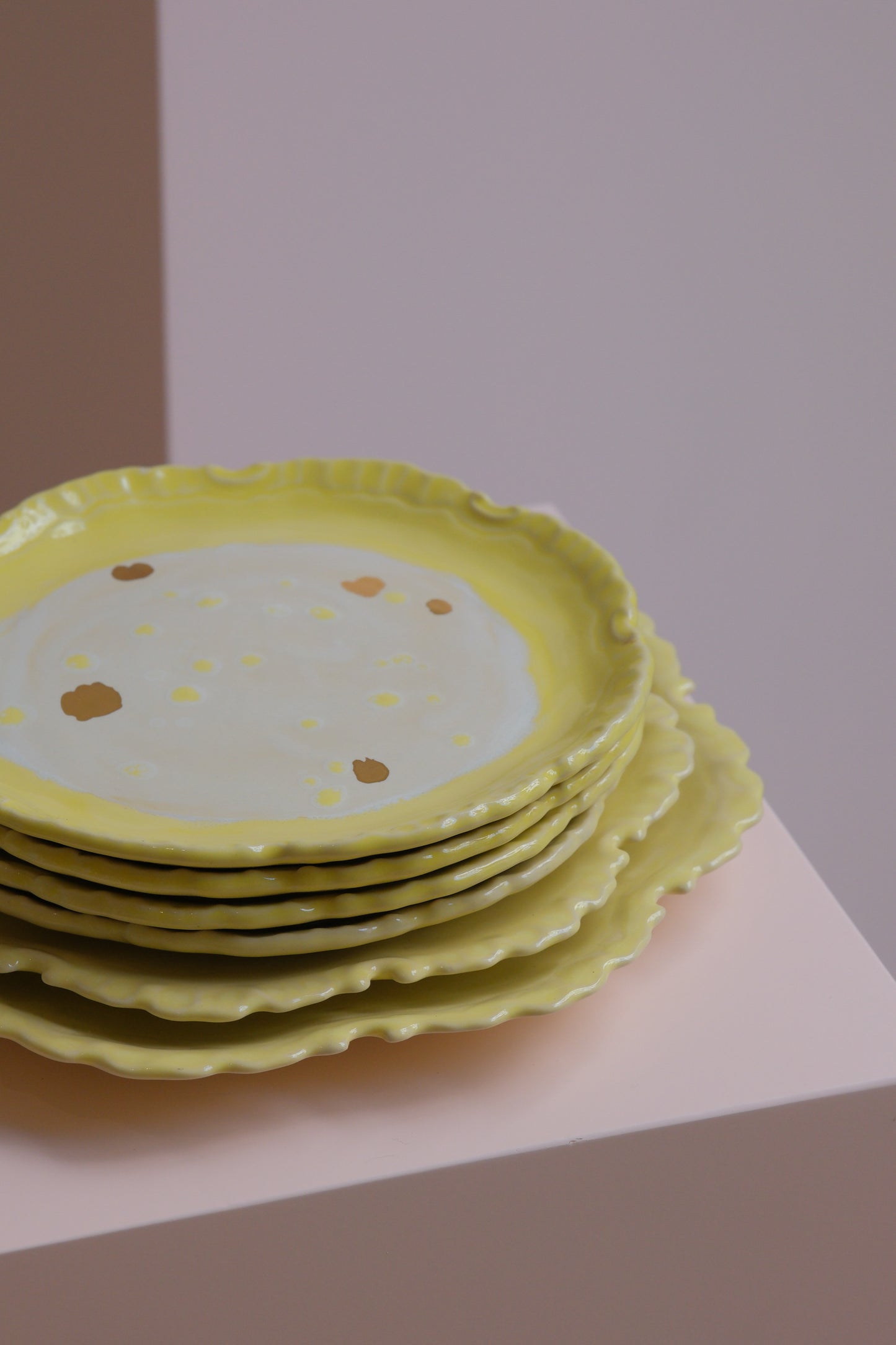 Yellow Set of Dining Platers