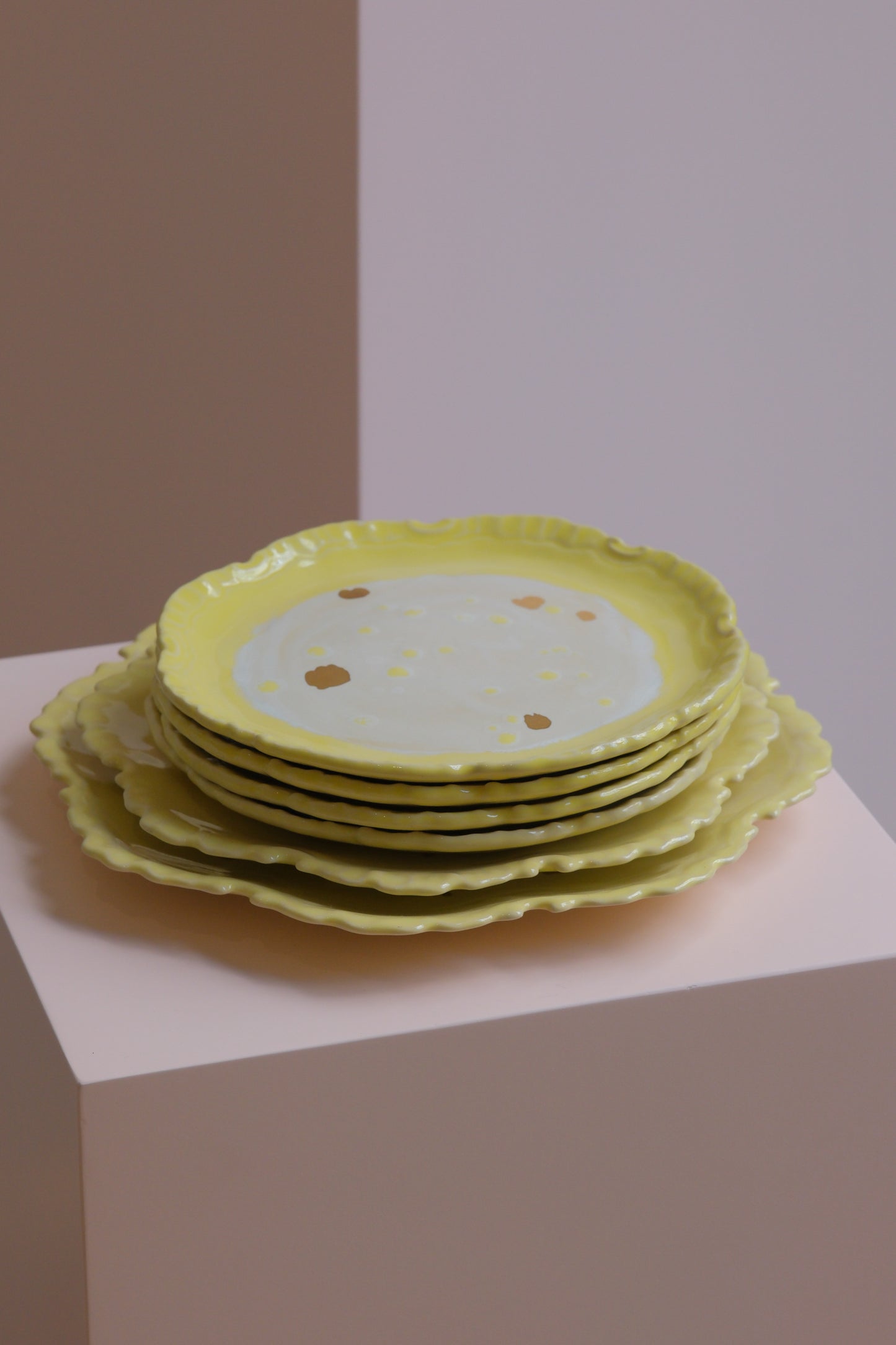 Yellow Set of Dining Platers