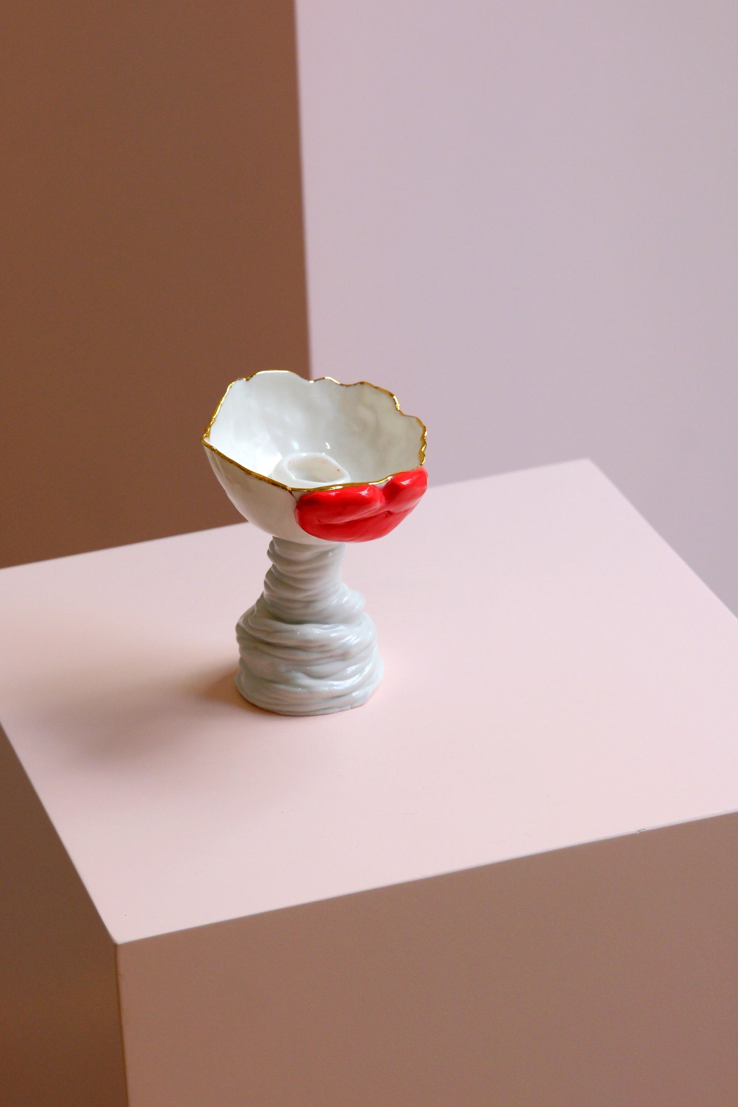 First Kiss Porcelain Candle Holder