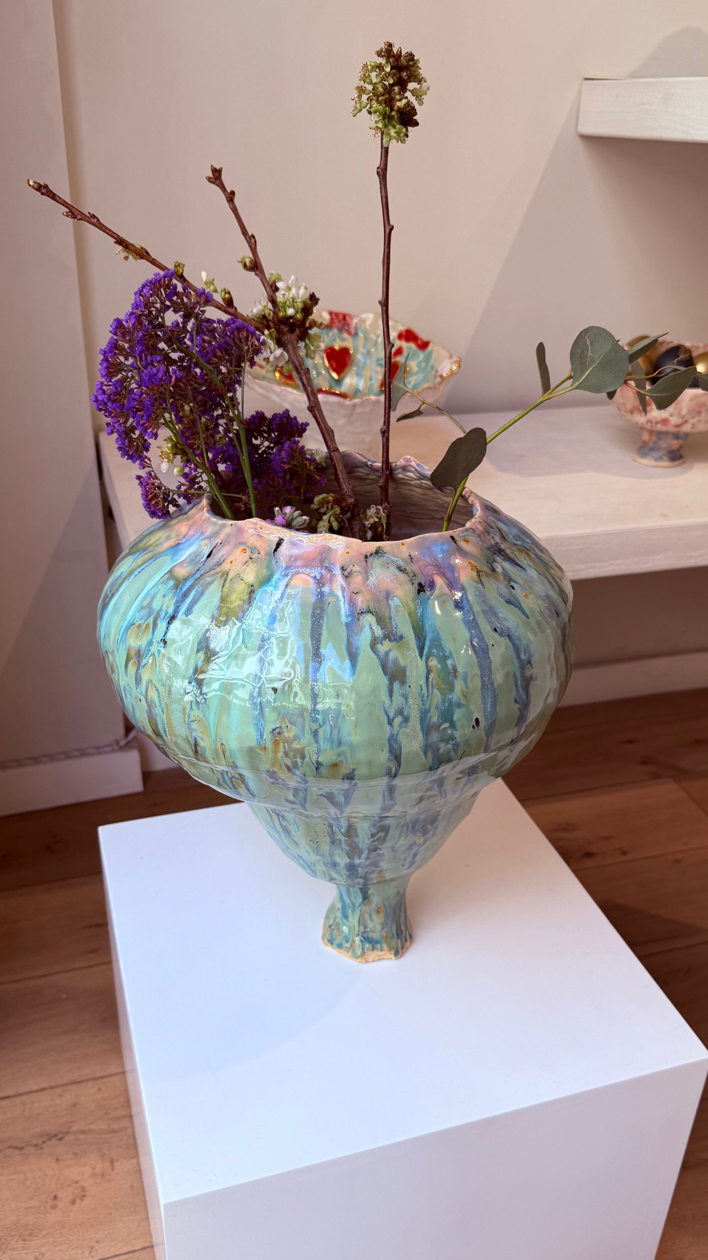 Naive Jungle Green Vessel Turnip Shaped
