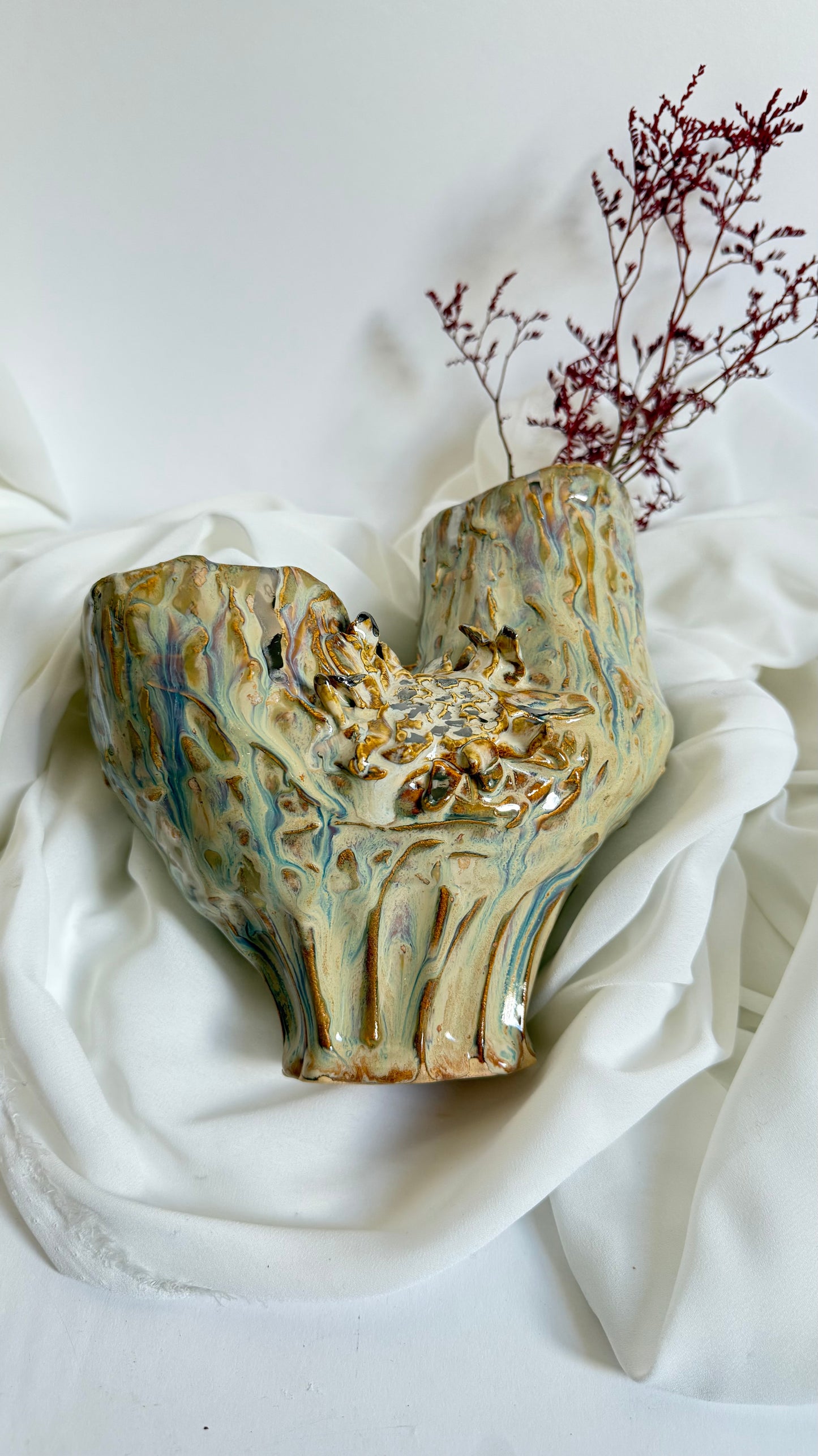 Naive Collection Vase in Earthy Beige by Hania Jneid