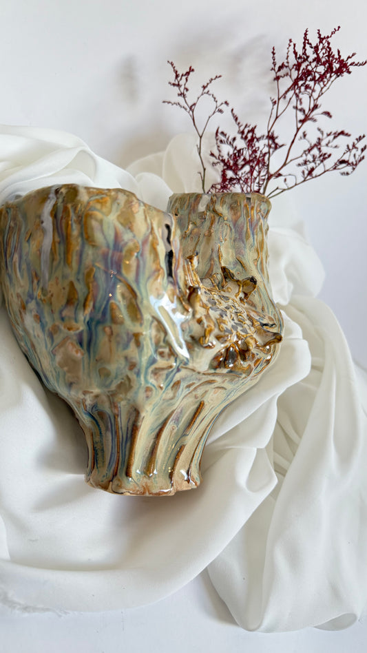 Naive Collection Vase in Earthy Beige by Hania Jneid