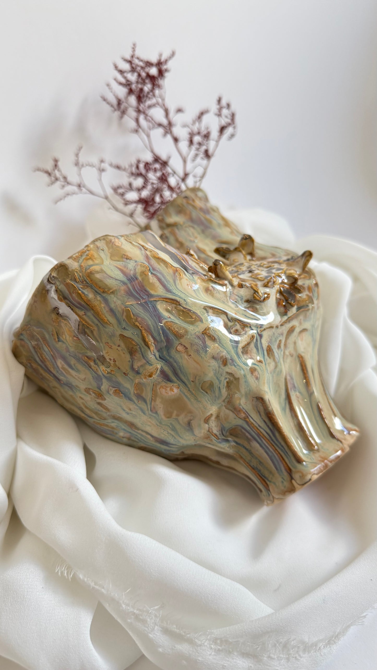 Naive Collection Vase in Earthy Beige by Hania Jneid
