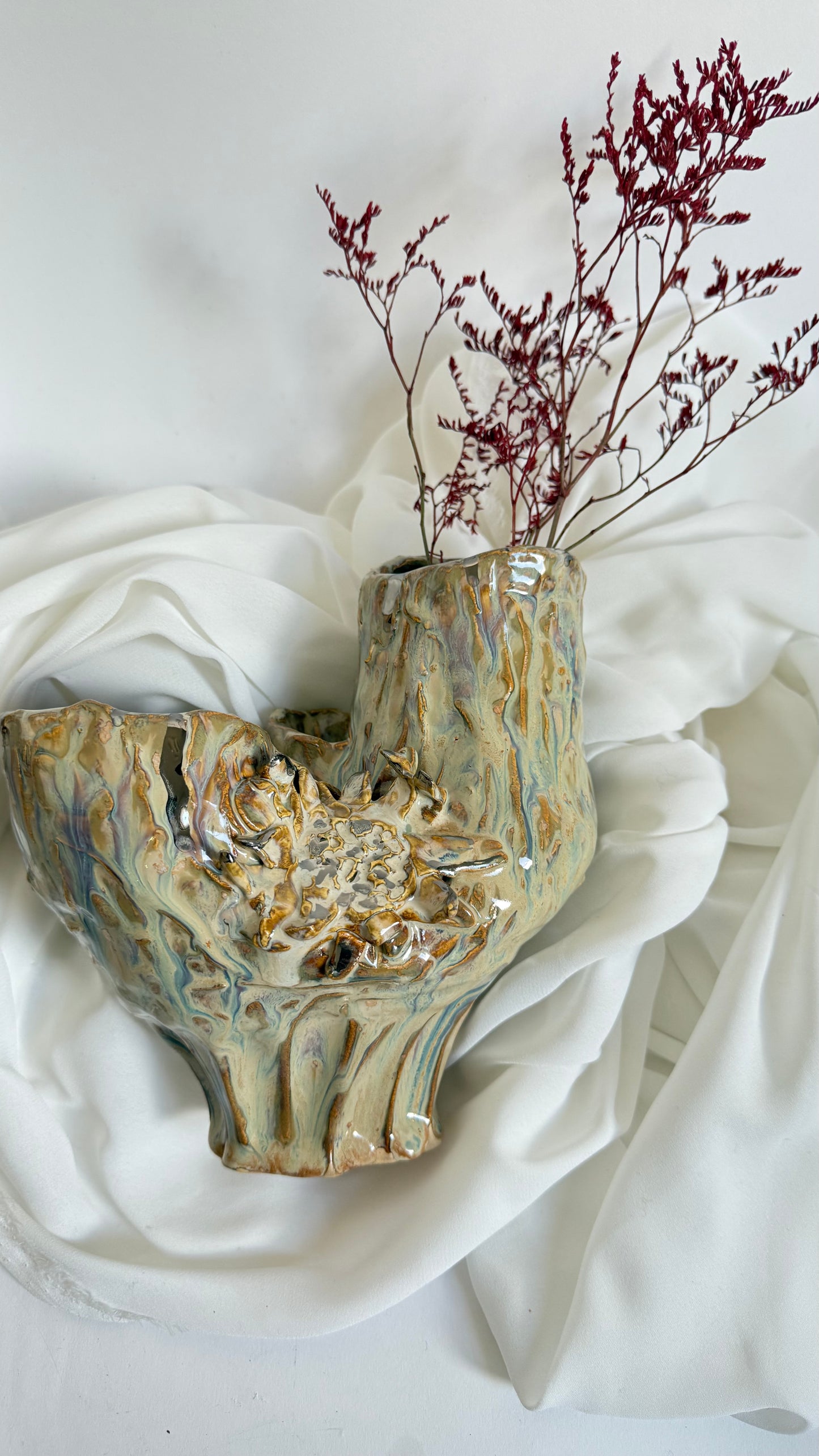 Naive Collection Vase in Earthy Beige by Hania Jneid