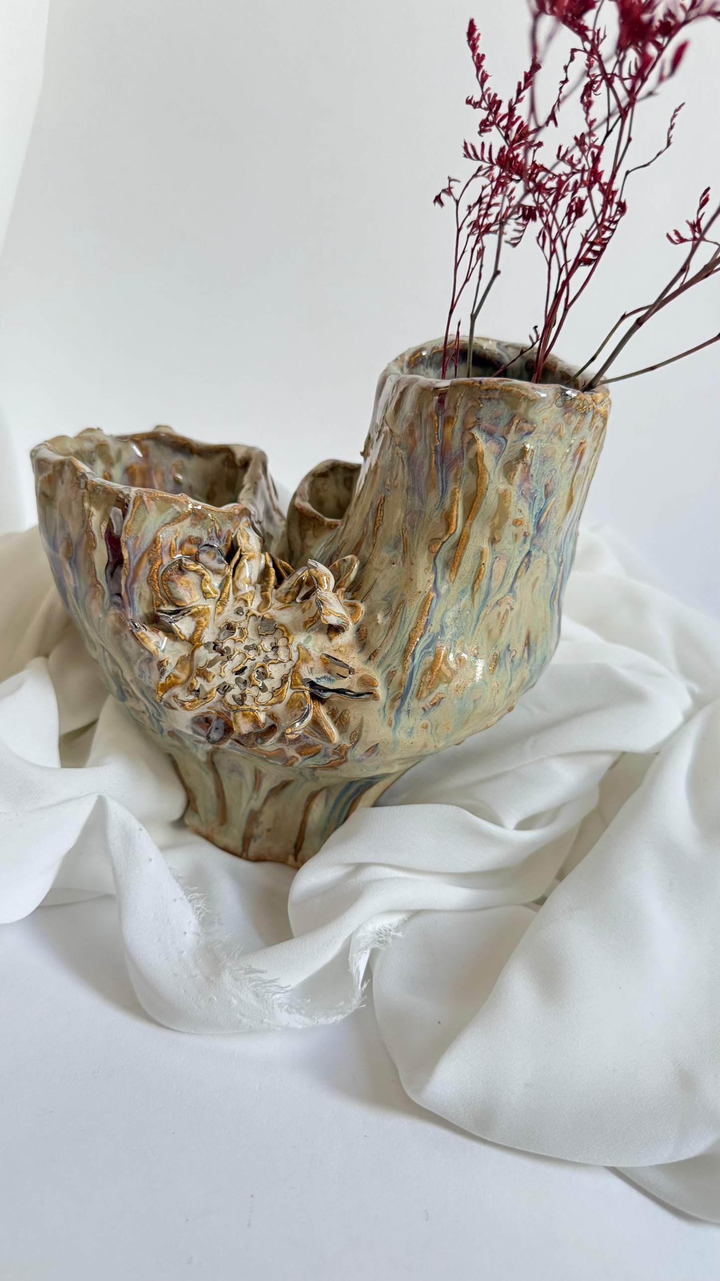 Naive Collection Vase in Earthy Beige by Hania Jneid