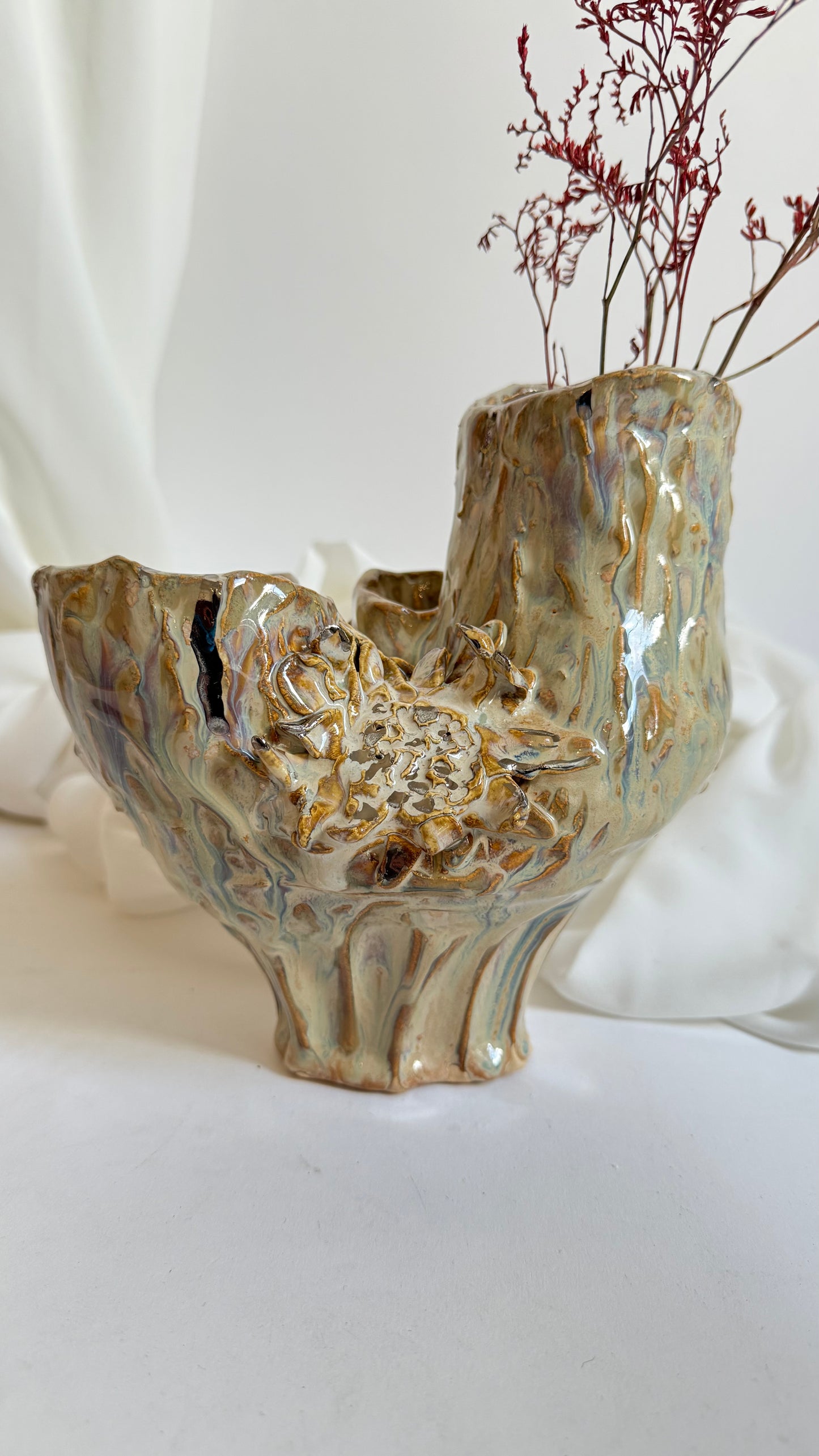 Naive Collection Vase in Earthy Beige by Hania Jneid