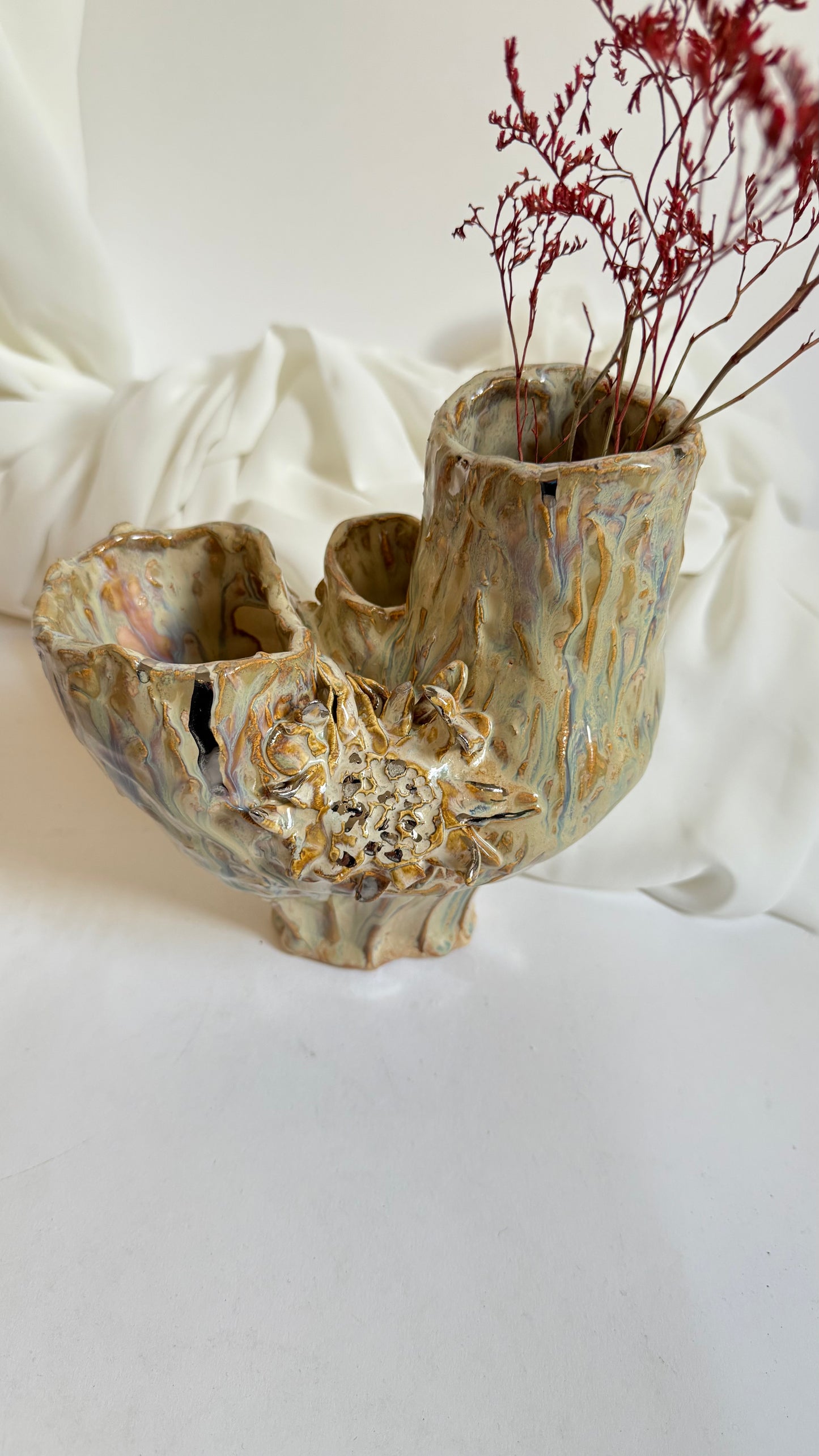 Naive Collection Vase in Earthy Beige by Hania Jneid