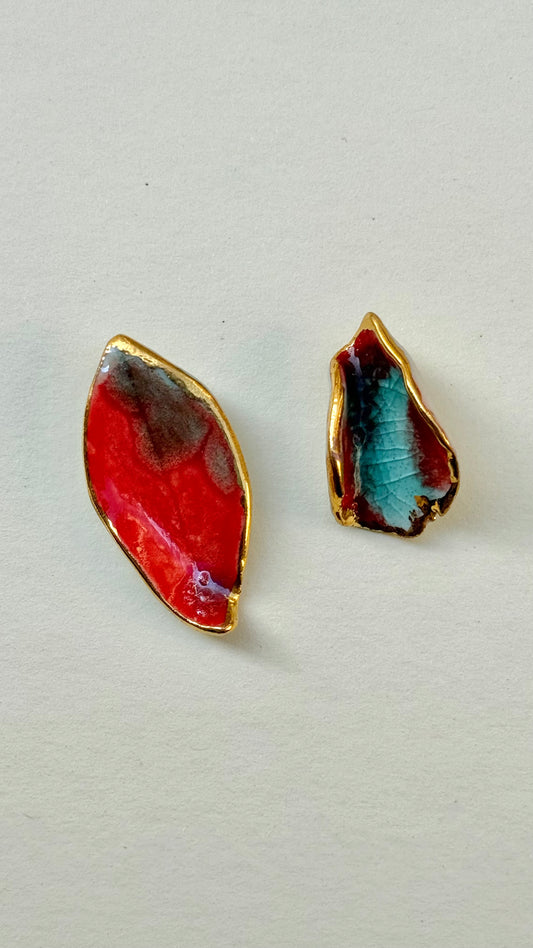 Cradle Leaf  Porcelain Earrings