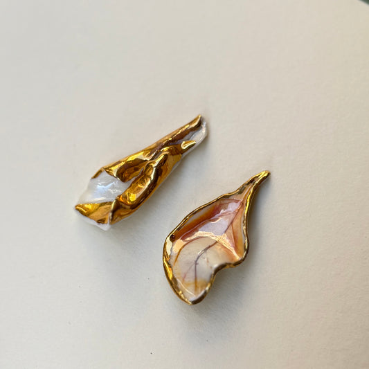 Evening Petal Porcelain Earrings