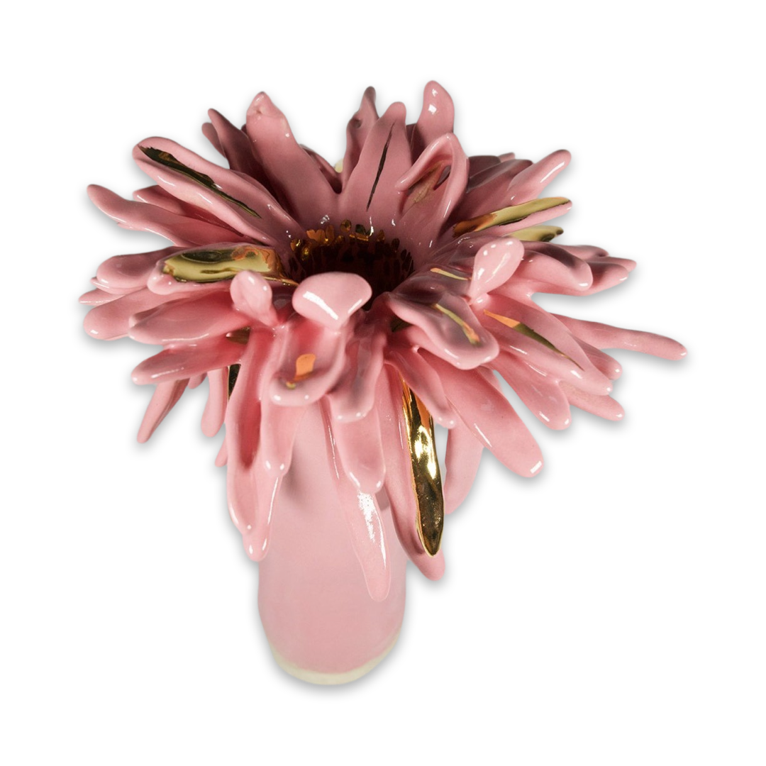 Floral Vase _ Color Variations in Pink, Whites and Bronze