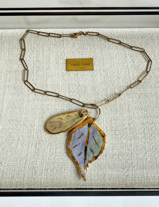 Earlings Porcelain and Silver Pendant