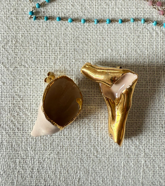 Leaflume Porcelain Earrings