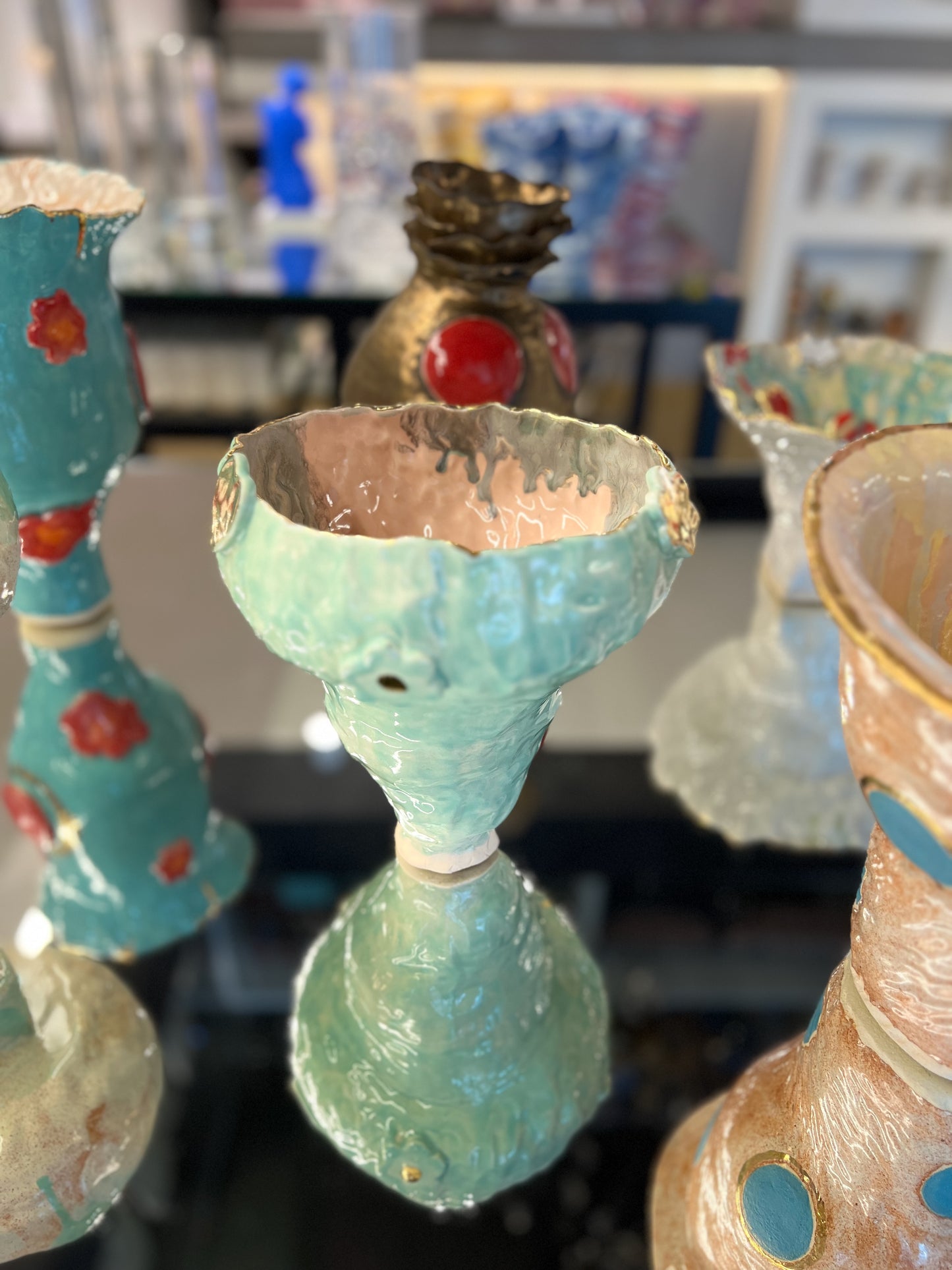Olé Green and Gold Vase