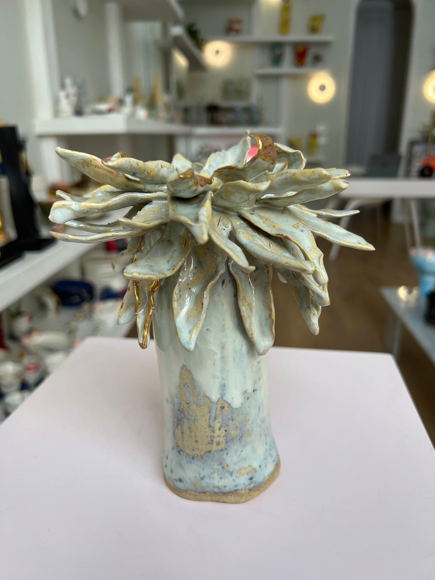 Floral Vase _ Color Variations in Pink, Whites and Bronze